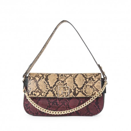 Bolsa Baguette Look Animal Skin Multicolor