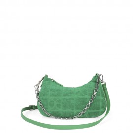 Bolsa Baguette Textil con Cadena color Verde