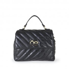 Bolsa Briefcase Look Animal Skin color Negro