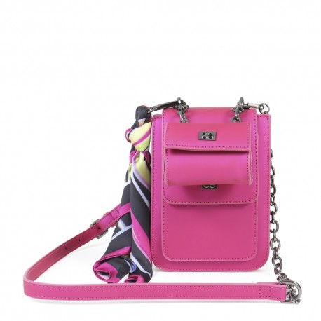 Bolsa Briefcase Monedero Desprendible con Mascada color Magenta