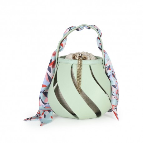 Bolsa Bucket con Mascada color Menta