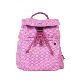 Pañalera Mochila Estampado de Monograma color Magenta