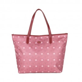 Bolsa Tote Textil Ultra Ligera Monograma Estampado color Rojo Tinto