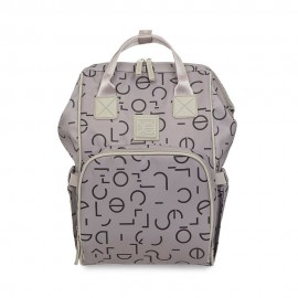 Pañalera Mochila Nylon con Accesorios color Gris