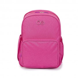 Pañalera Mochila Textil con Bambineto Plegable color Magenta