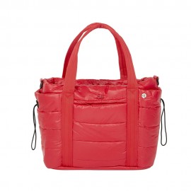 Pañalera Tote en Nylon Acolchado color Rojo