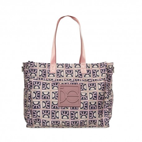 Pañalera Tote Nylon con accesorios Multicolor