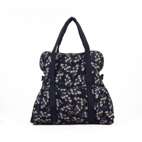 Pañalera Tote Nylon Ultra Ligera Estampado Floral Multicolor