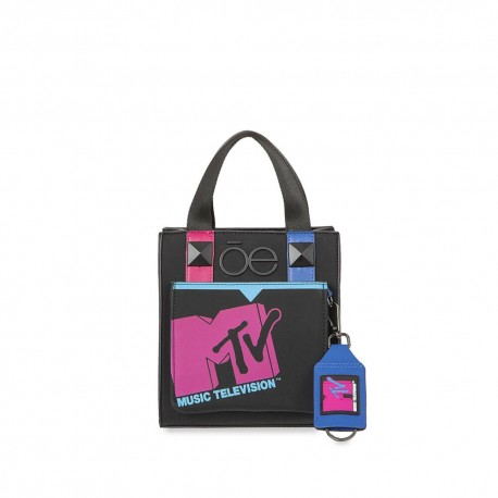 Bolsa Tote Chica MTV x Oe color Negro