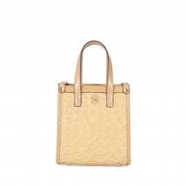 Bolsa Tote Chica Textura Alto Relieve color Camel