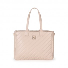 Bolsa Tote Clásica Acolchada color Beige