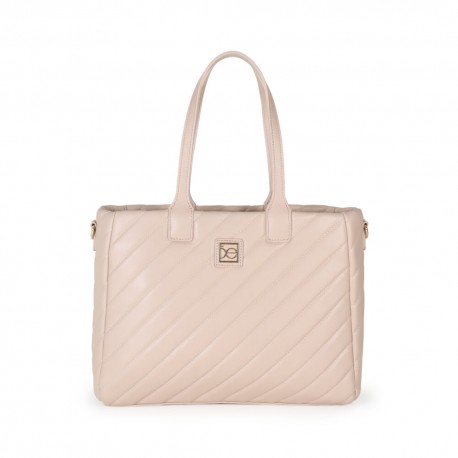 Bolsa Tote Clásica Acolchada color Beige