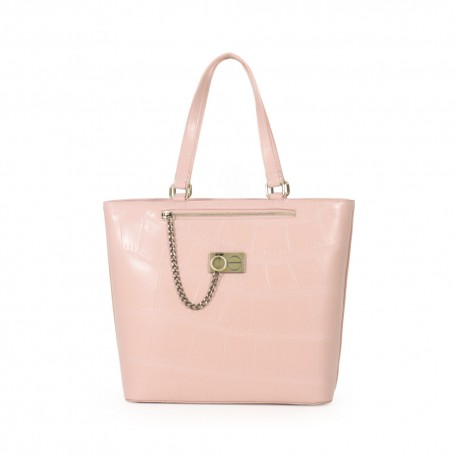 Bolsa Tote Look Animal Skin color Rosa