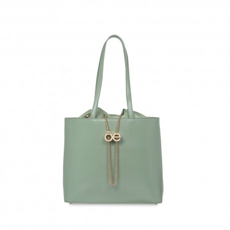 Bolsa Tote Look Glossy Jareta color Nude