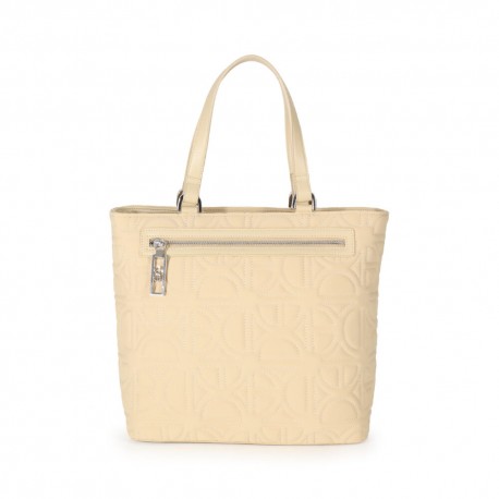 Bolsa Tote Nylon Acolchado color Beige