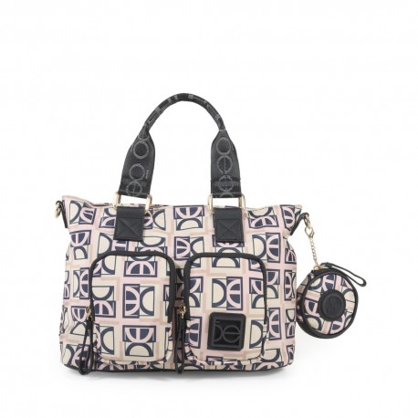 Bolsa Tote Nylon Estampado Glossy Multicolor