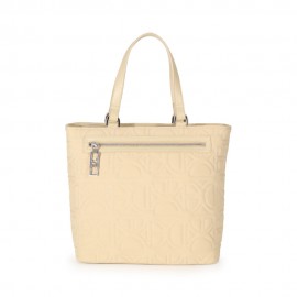 Bolsa Tote Nylon Acolchado color Beige