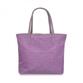 Bolsa Tote Nylon Estampado Monograma color Lila