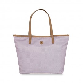 Bolsa Tote Nylon Estampado Monograma color Rosa