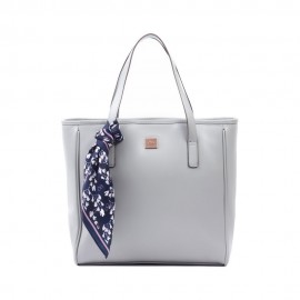 Bolsa Tote Atemporal con Mascada color Gris