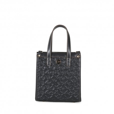 Bolsa Tote Chica Textura Alto Relieve color Negro