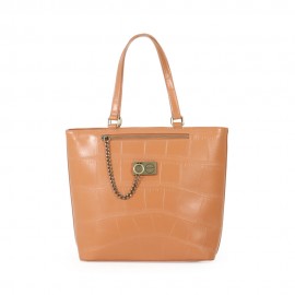 Bolsa Tote Look Animal Skin color Coral